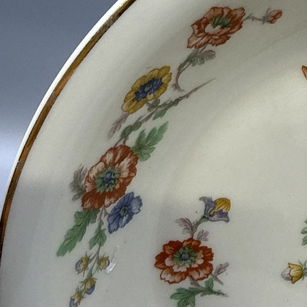 Rare Theodore Haviland Limoges France Peonies Pattern Bowl
